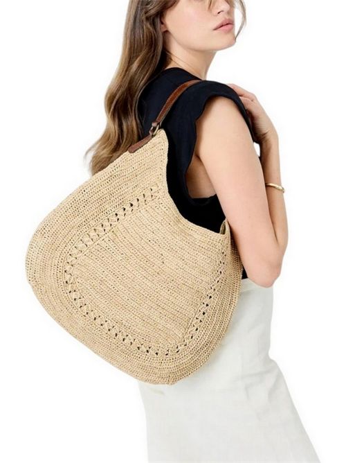 borsa donna modello luna in rafia IBELIV | MEVADARK TEA